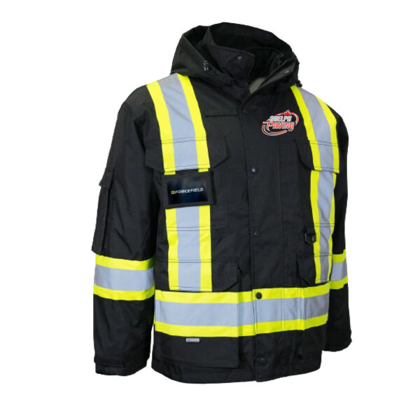 Hi Vis Winter Safety Parka with Removable Down Insulated Nylon Puffer  Thumbnail