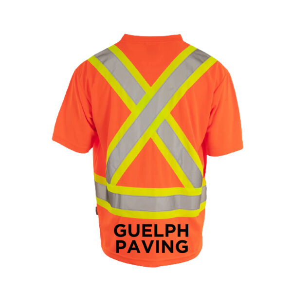 Orange & Yellow Hi Vis V-Neck T-Shirt Thumbnail