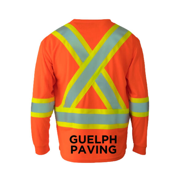 Orange & Yellow Hi Vis V-Neck Long Sleeve Thumbnail